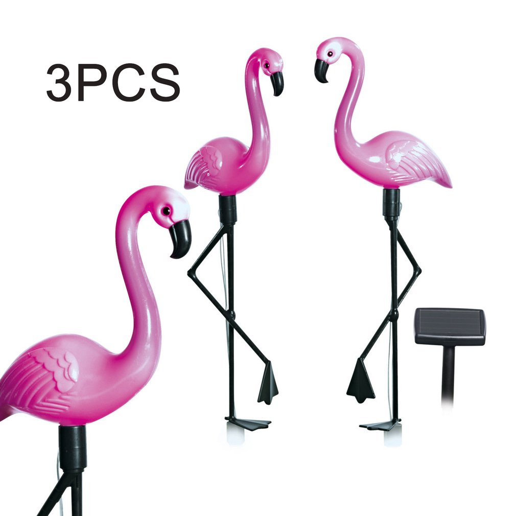 3pcs LED Solar Garden Light Flamingo Lawn Lamp Waterproof Solar Led Lights Outdoor For Garden Decoration Parties