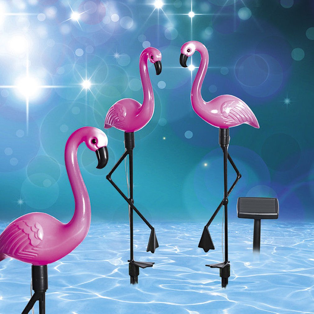 3pcs LED Solar Garden Light Flamingo Lawn Lamp Waterproof Solar Led Lights Outdoor For Garden Decoration Parties