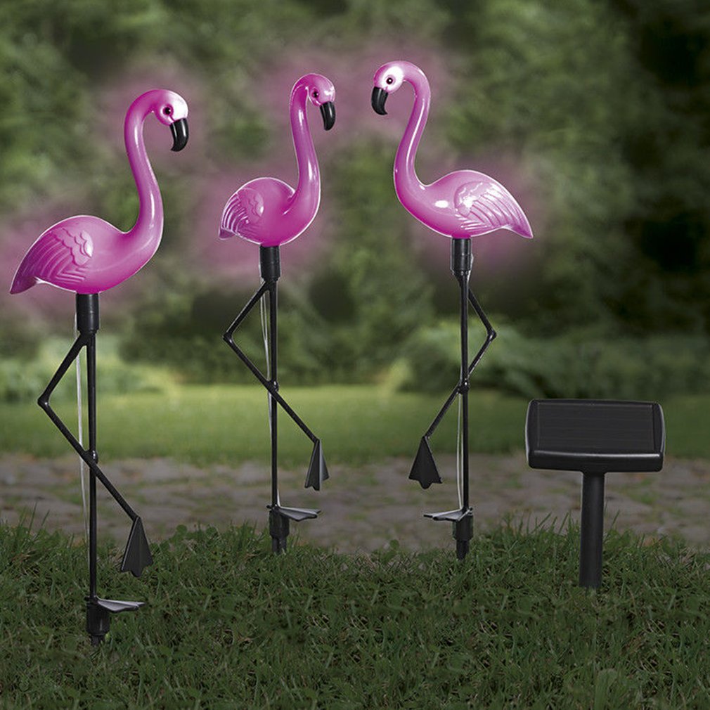 3pcs LED Solar Garden Light Flamingo Lawn Lamp Waterproof Solar Led Lights Outdoor For Garden Decoration Parties