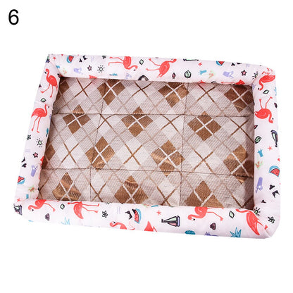 New Summer Pet Dog Cat Cooling Sleeping Mat Strawberry Breathable Mattress Bad Pad