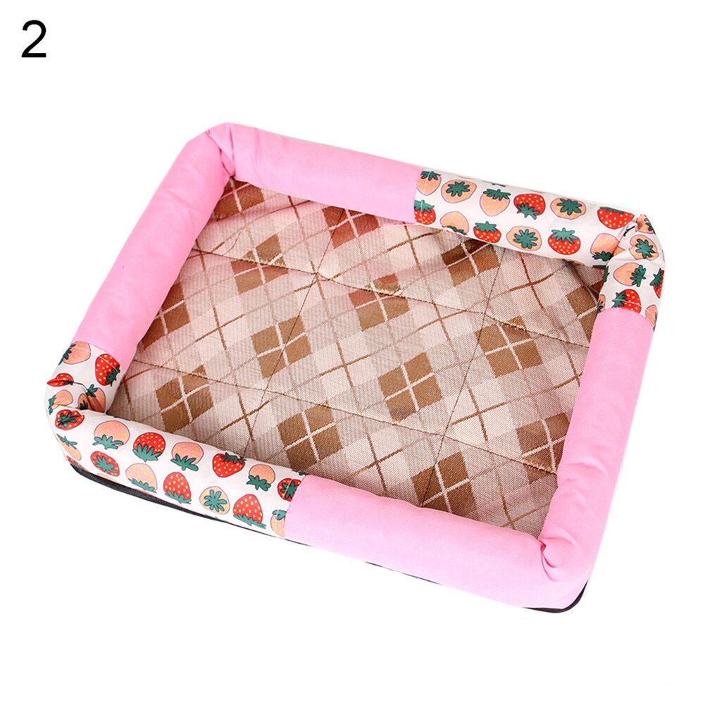 New Summer Pet Dog Cat Cooling Sleeping Mat Strawberry Breathable Mattress Bad Pad