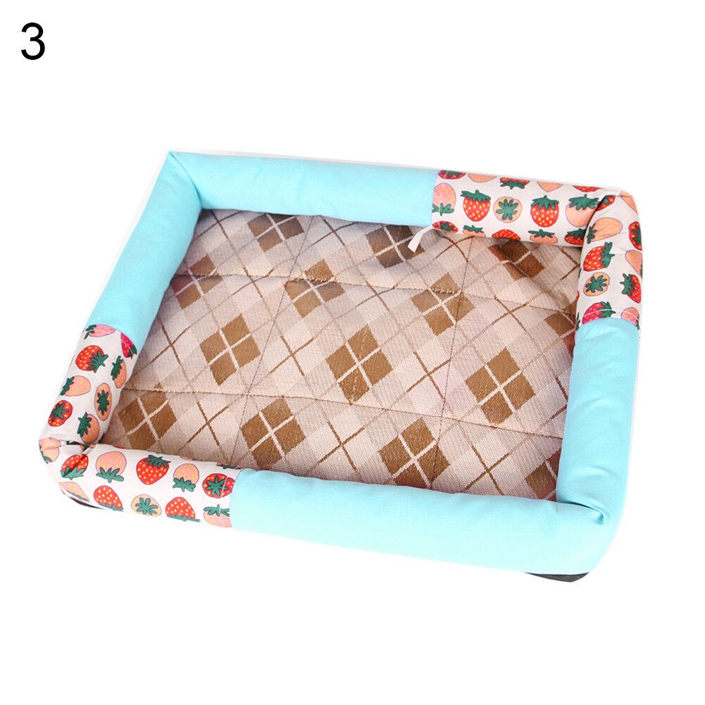 New Summer Pet Dog Cat Cooling Sleeping Mat Strawberry Breathable Mattress Bad Pad