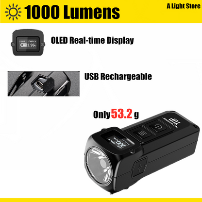 Original NITECORE TUP flashlight portable light Intelligent Pocket Light EDC Compact and Lightweight 1000 LM beam distance 180M