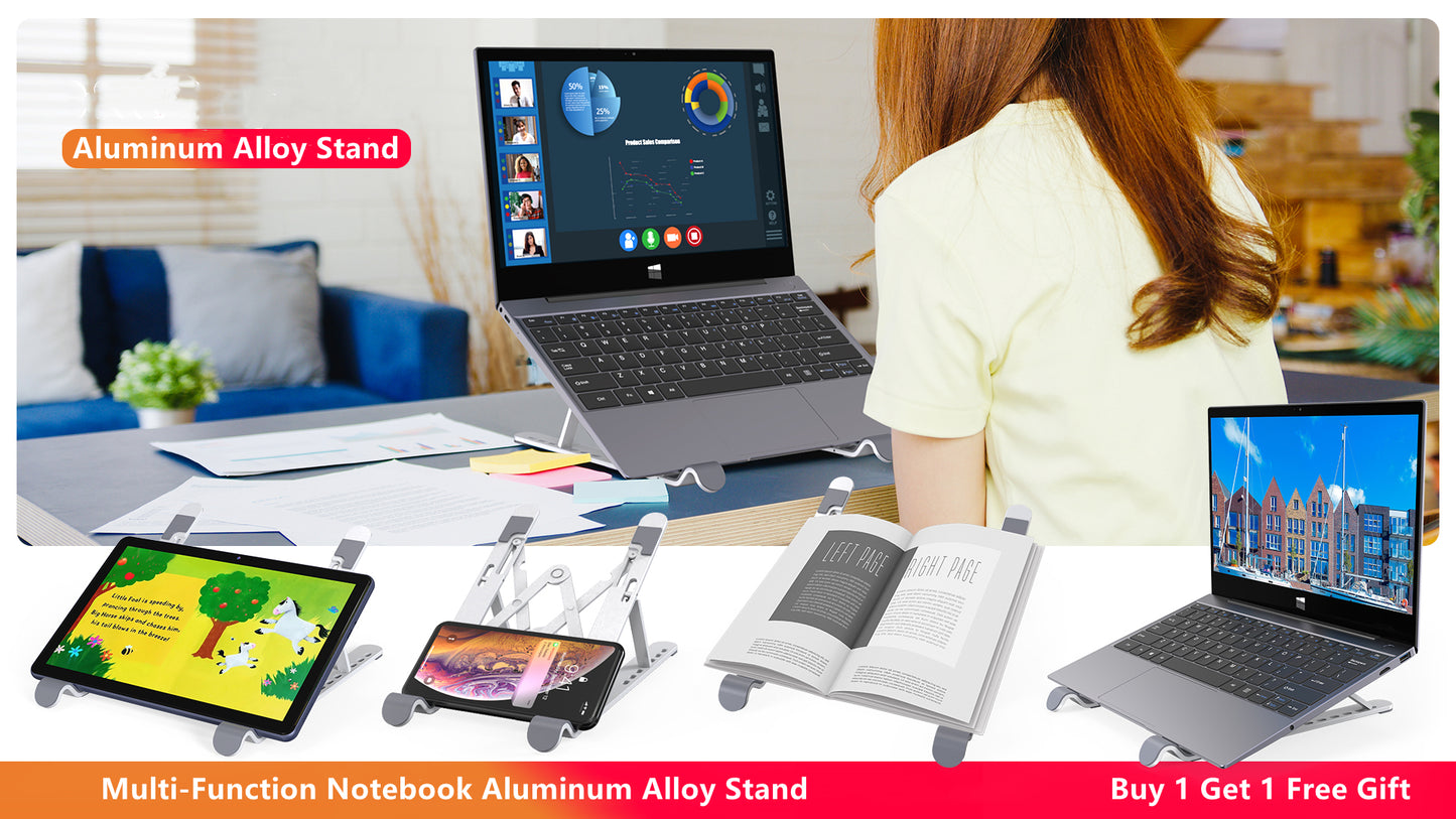 XIDU Laptop Stand For Desk Aluminium Alloy Notebook Stand Laptop Computer Accessories Foldable Support Notebook Monitor Holder